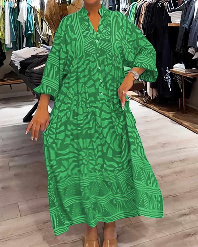 LENARA - Vestido Amplio Impreso
