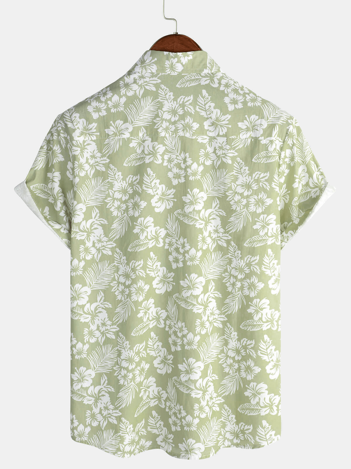 Blusa hawaiana de manga corta con estampado de flores