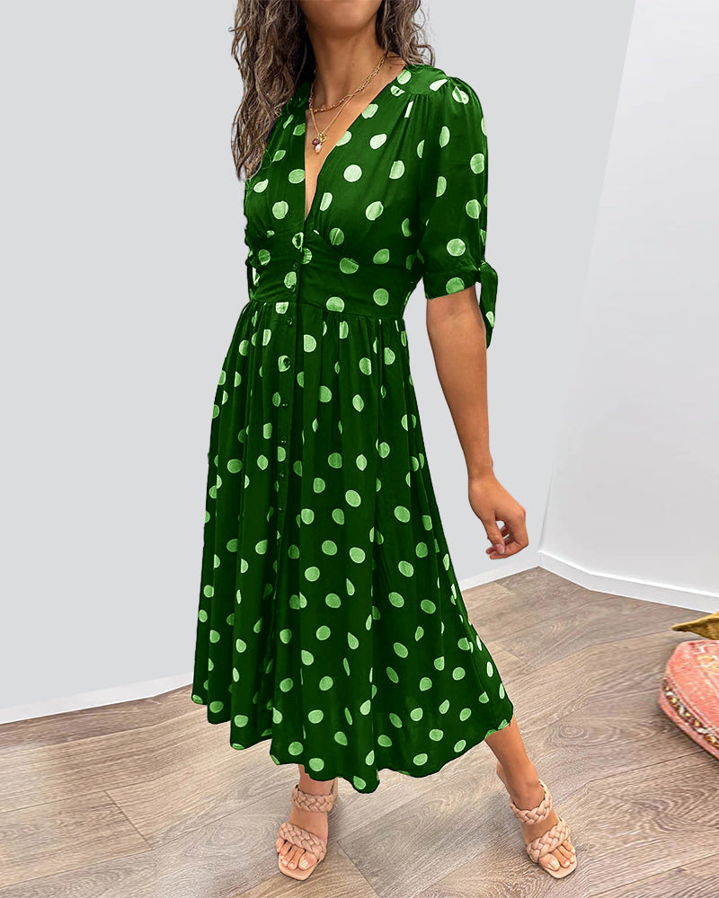 Monique™ | Vestido Elegante de Lunares