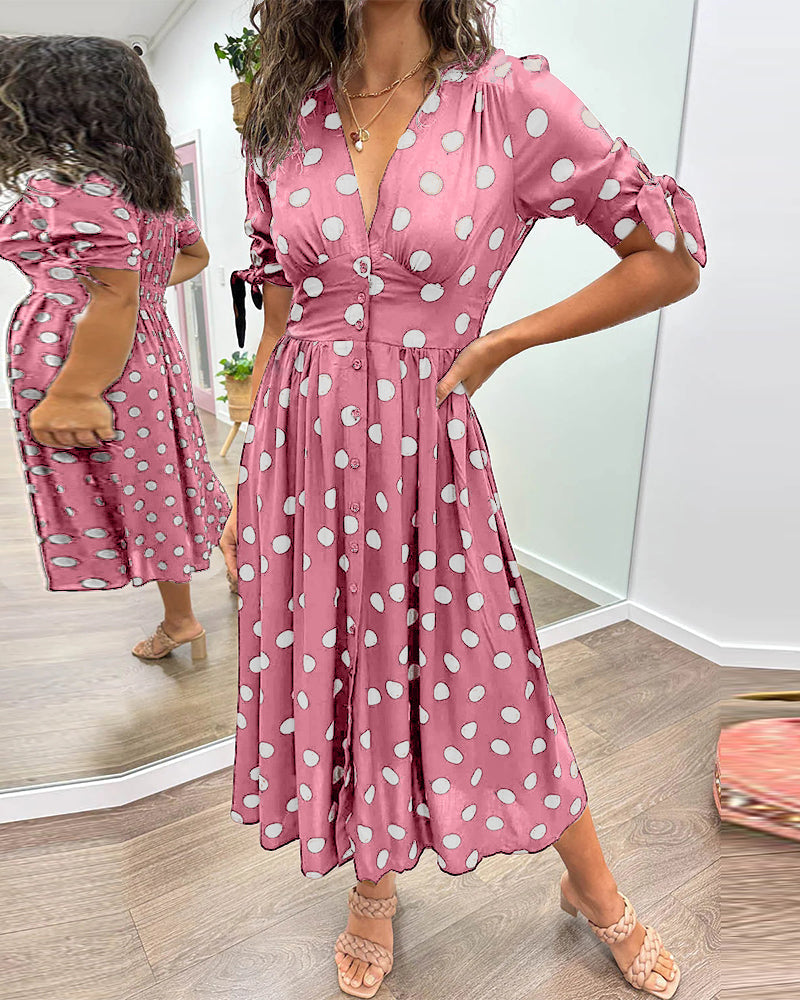Monique™ | Vestido Elegante de Lunares