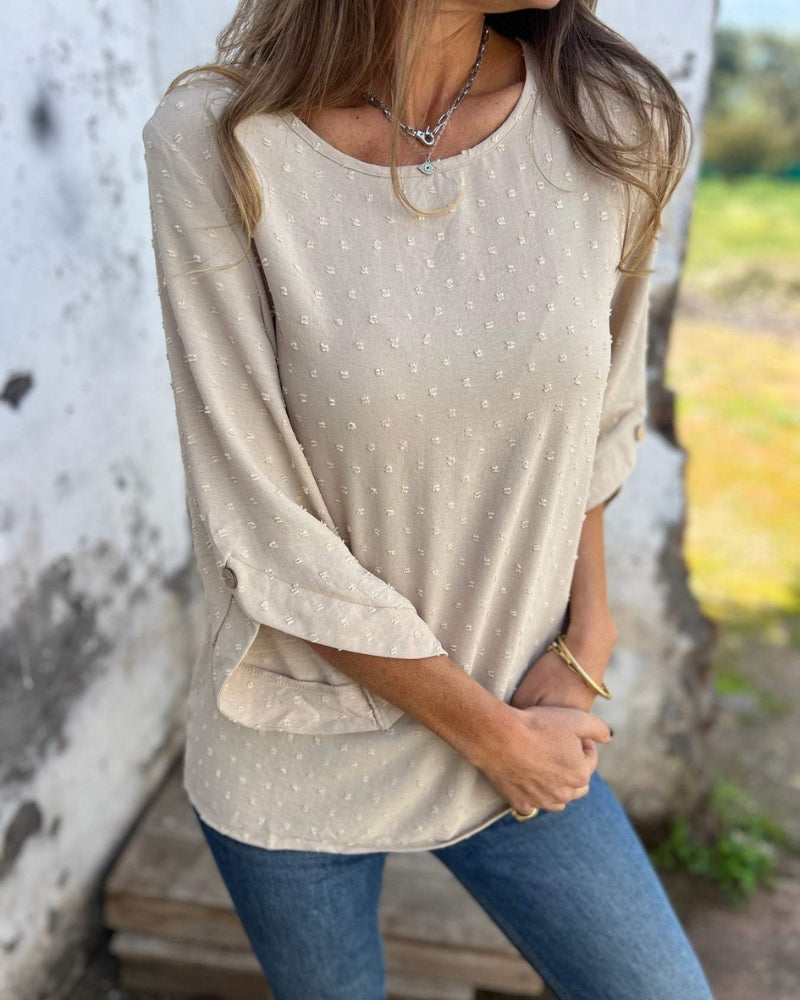 VARENA - BLUSA CHIC EN CHIFFON JACQUARD