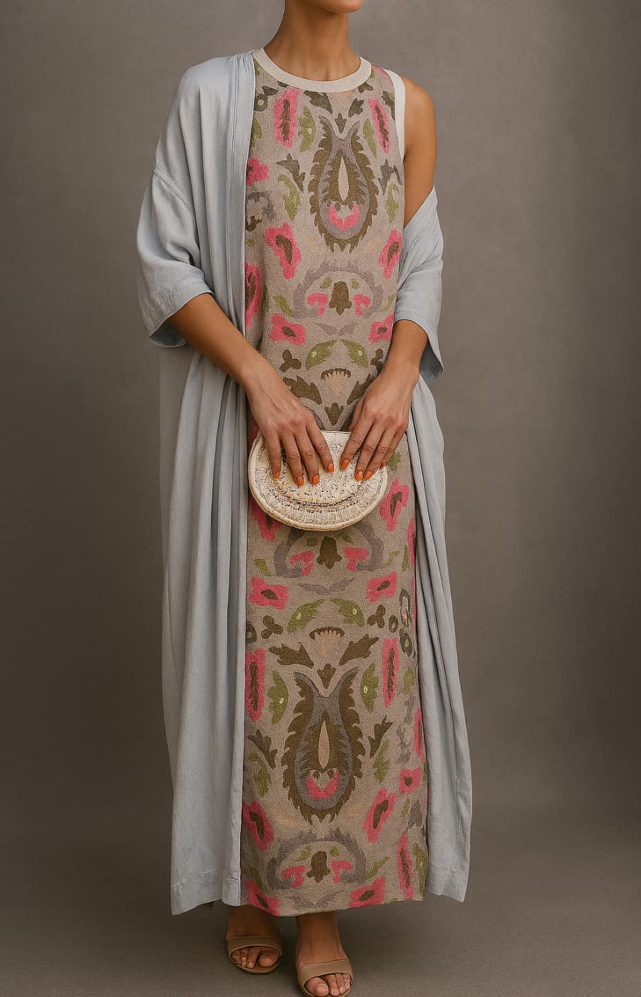 Vera | Elegante vestido con chal a juego