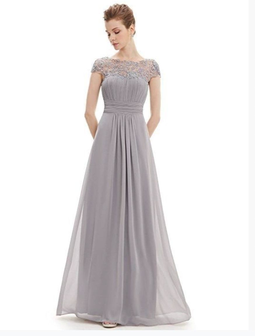 Shirley | Vestido de Dama de Honor con Escote Lacey