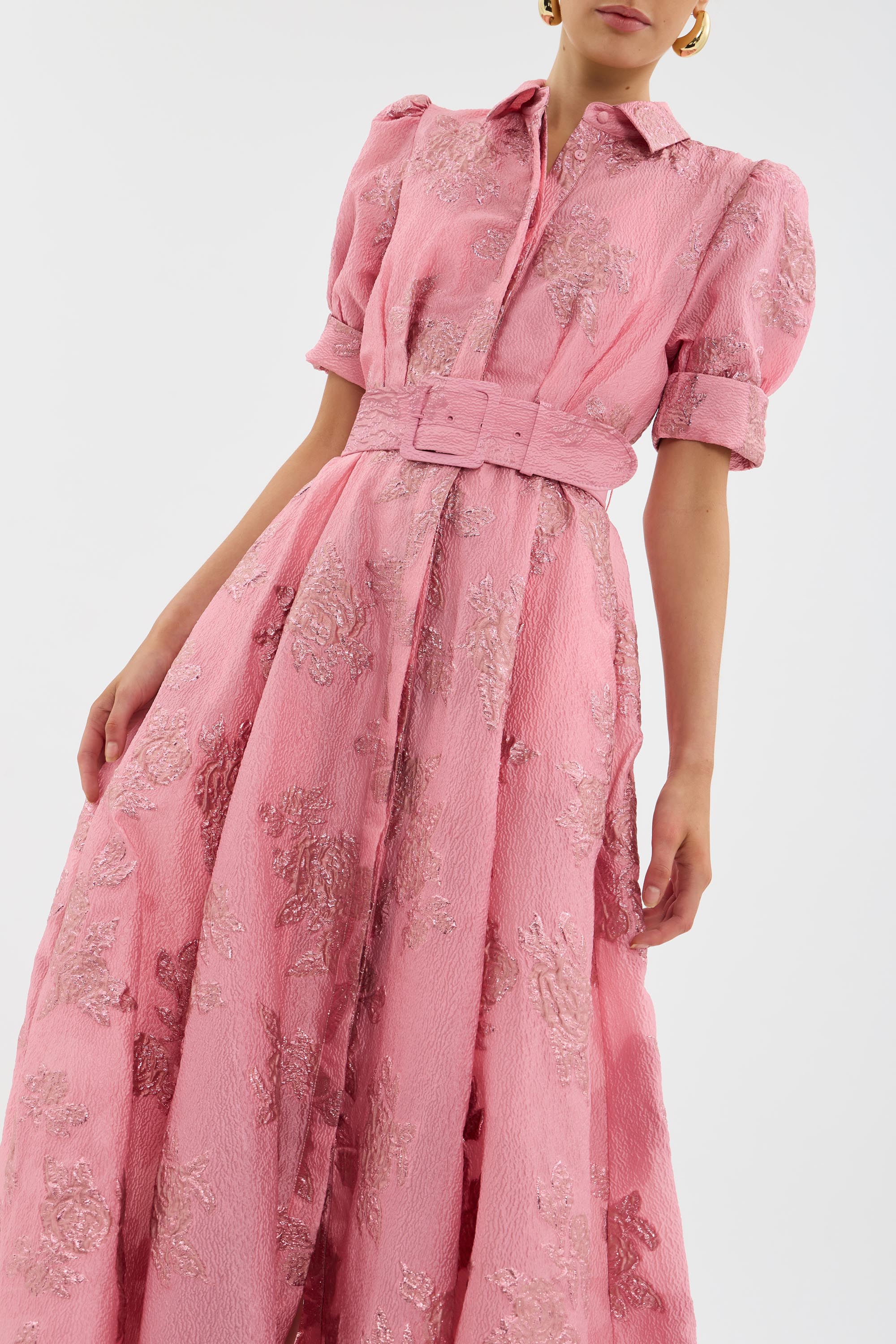 Vivian - Vestido corto con mangas abullonadas y estampado floral