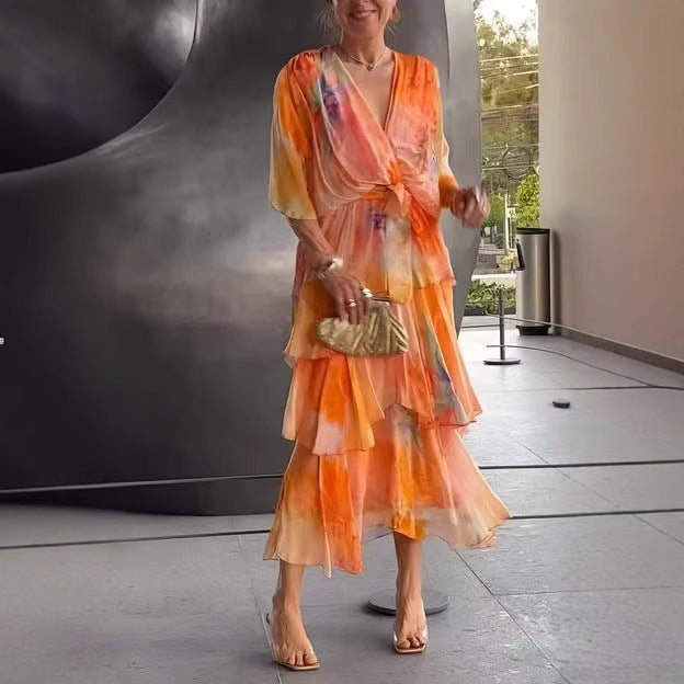 Vestido Capa Floral Soleil