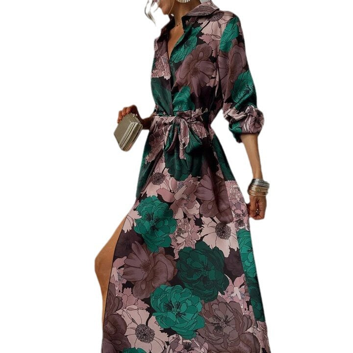 Orquídea | Elegante Vestido Floral con Escote en V