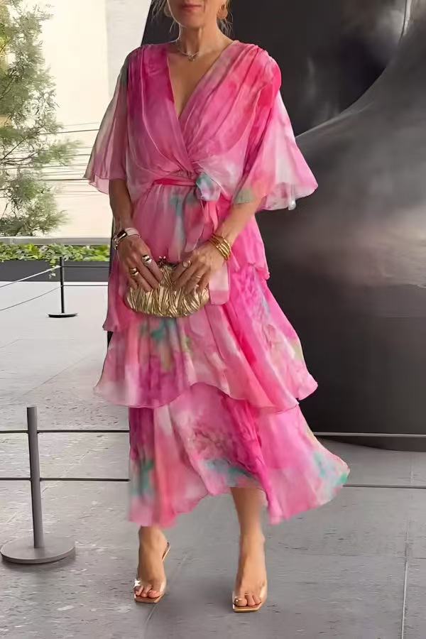 Vestido Capa Floral Soleil