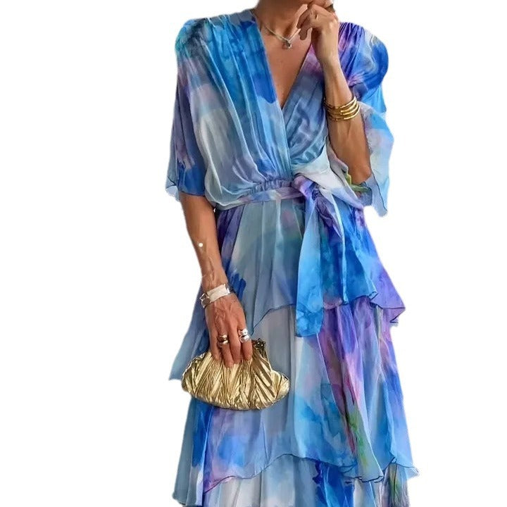 Vestido Capa Floral Soleil
