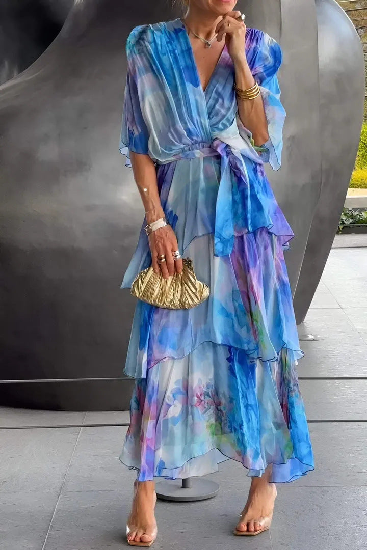 Vestido Capa Floral Soleil