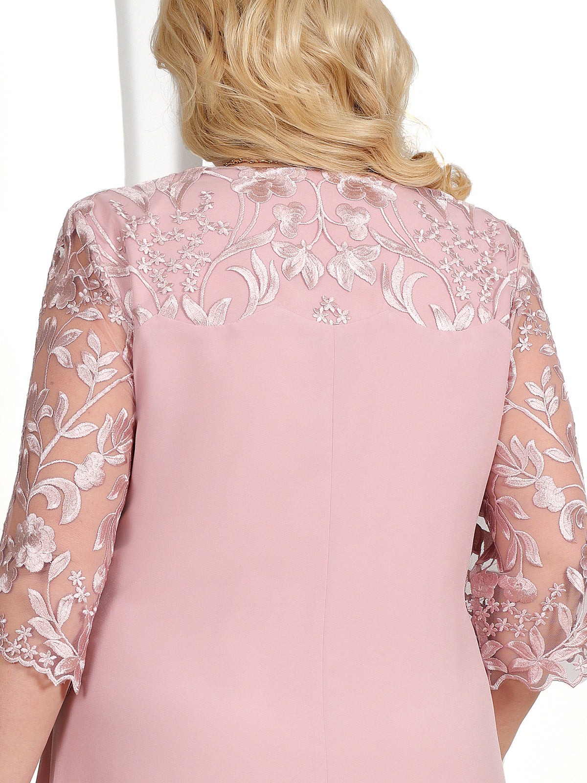 Helena – Vestido de Chifón Bordado de Talla Grande