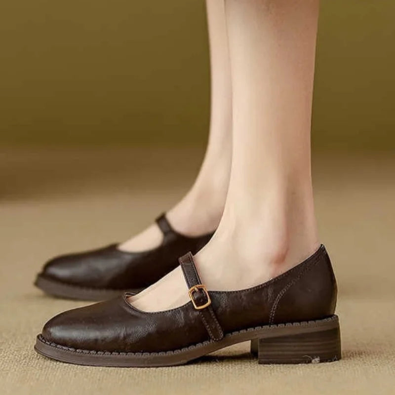 Sarah&Kate™| Mary Janes Clásicos de Confort Hechos de Cuero
