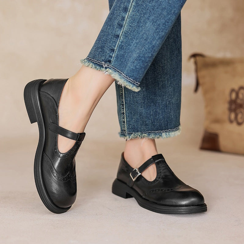 Risla Zapatos Mary Jane de Cuero