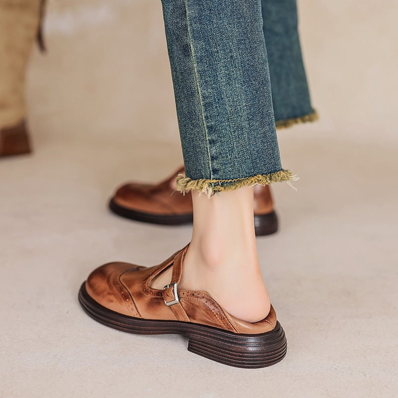 Risla Zapatos Mary Jane de Cuero