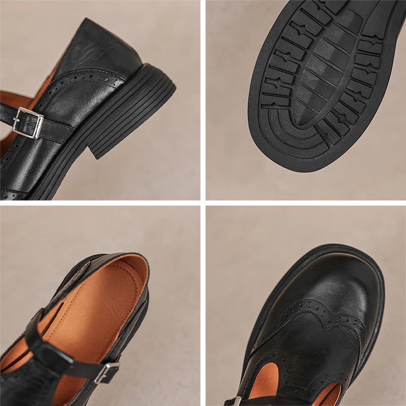 Risla Zapatos Mary Jane de Cuero