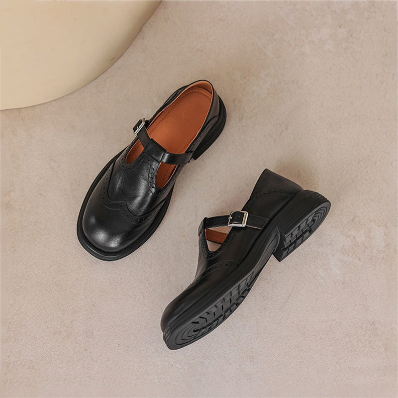Risla Zapatos Mary Jane de Cuero
