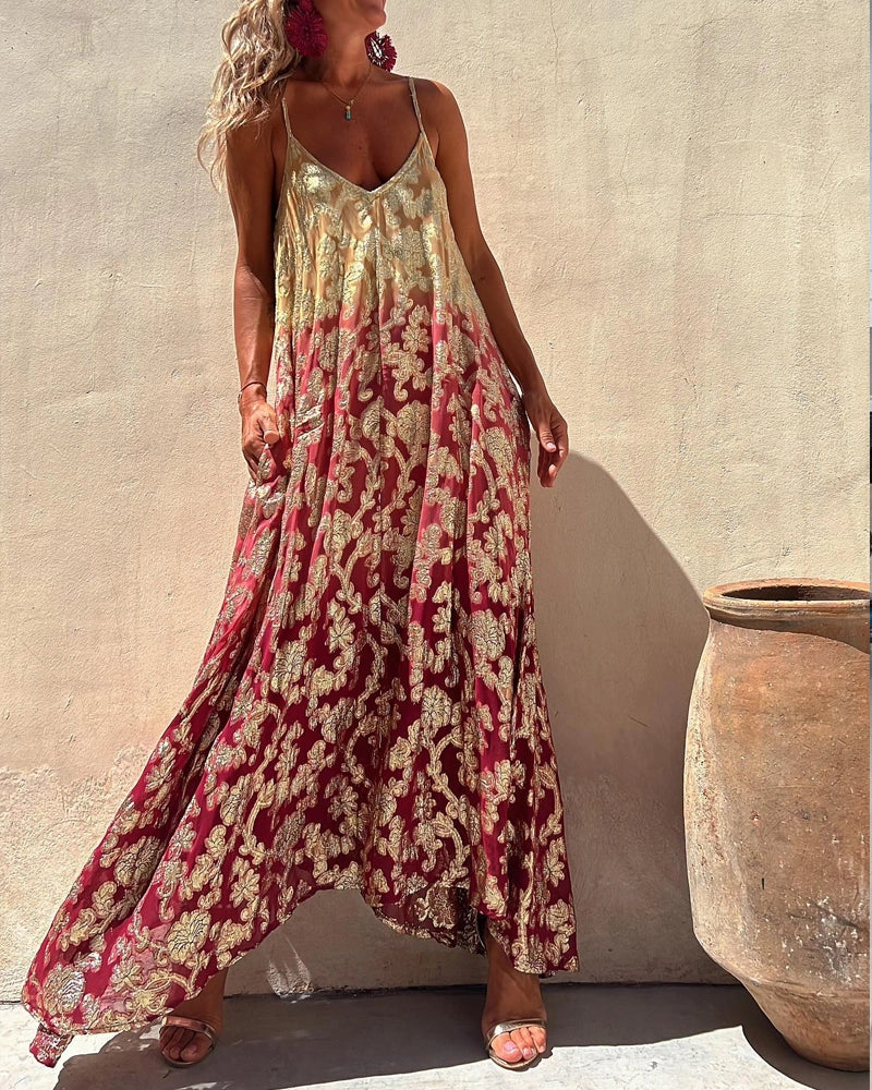 EREDES - Vestido Bohemio Impreso