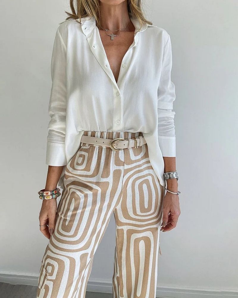 CANDELA - CONJUNTO DE 2 PIEZAS CAMISA Y PANTALÓN