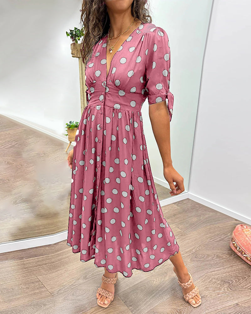 Monique™ | Vestido Elegante de Lunares