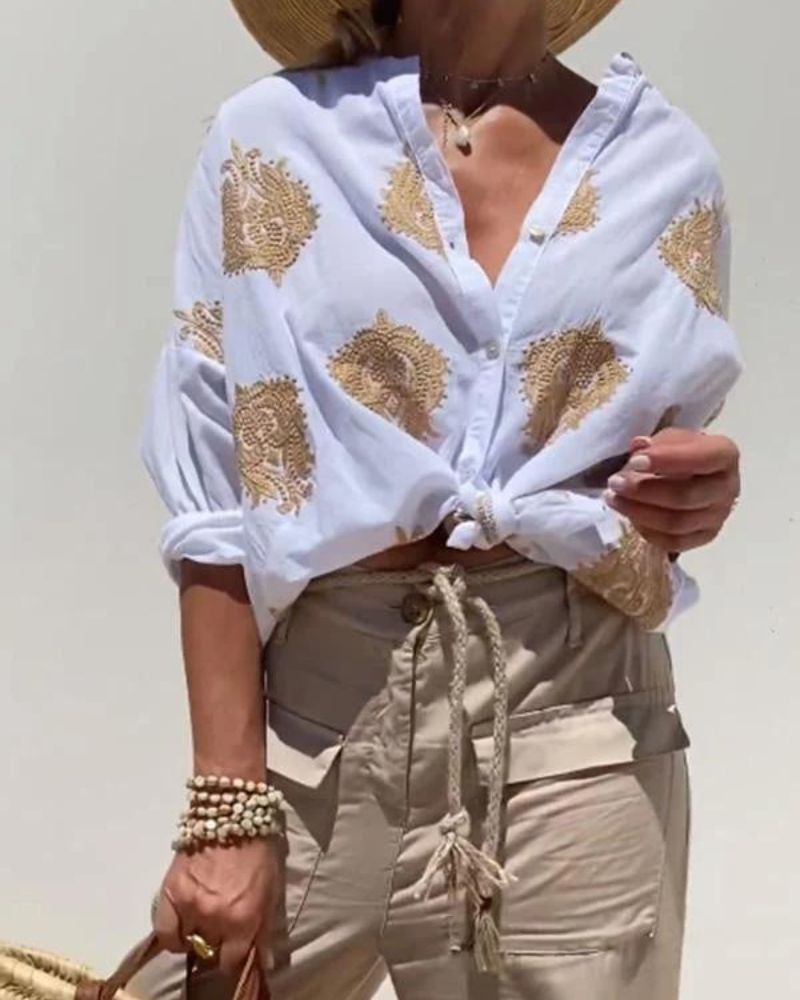 Lina – Blusa con elegantes bordados
