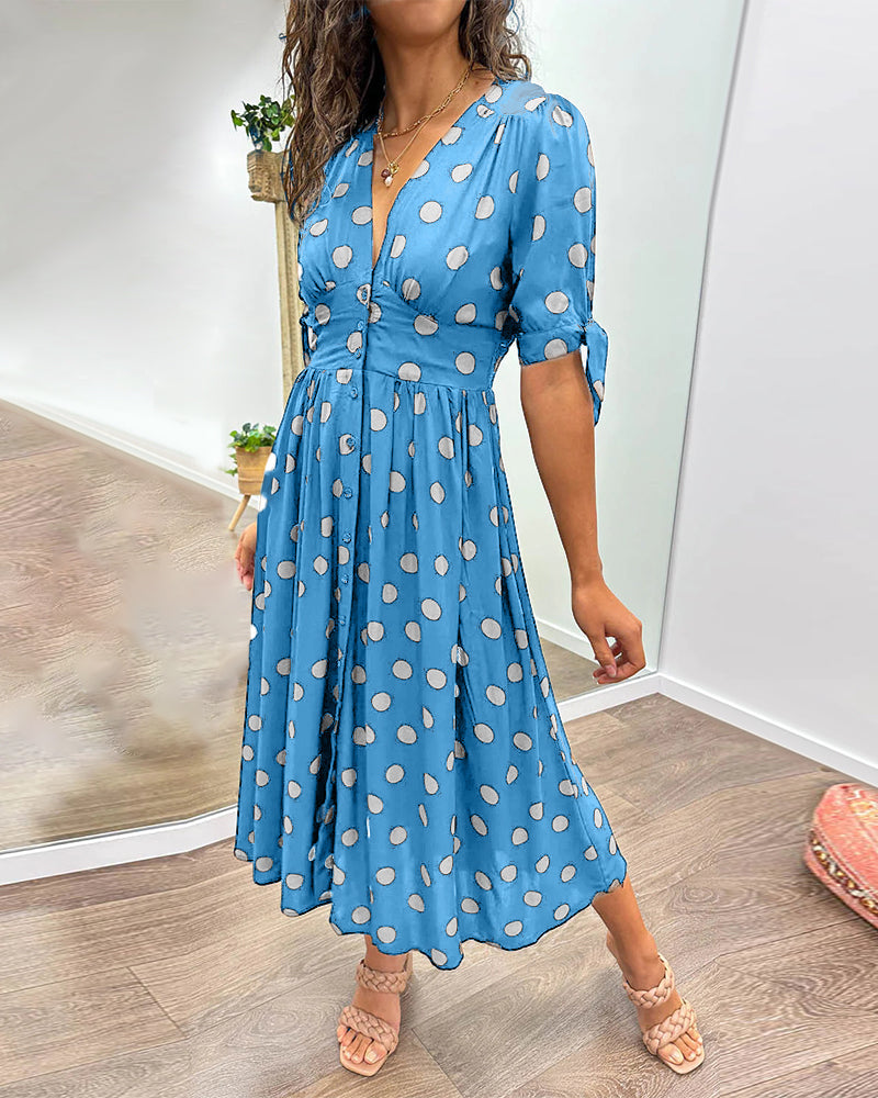 Monique™ | Vestido Elegante de Lunares