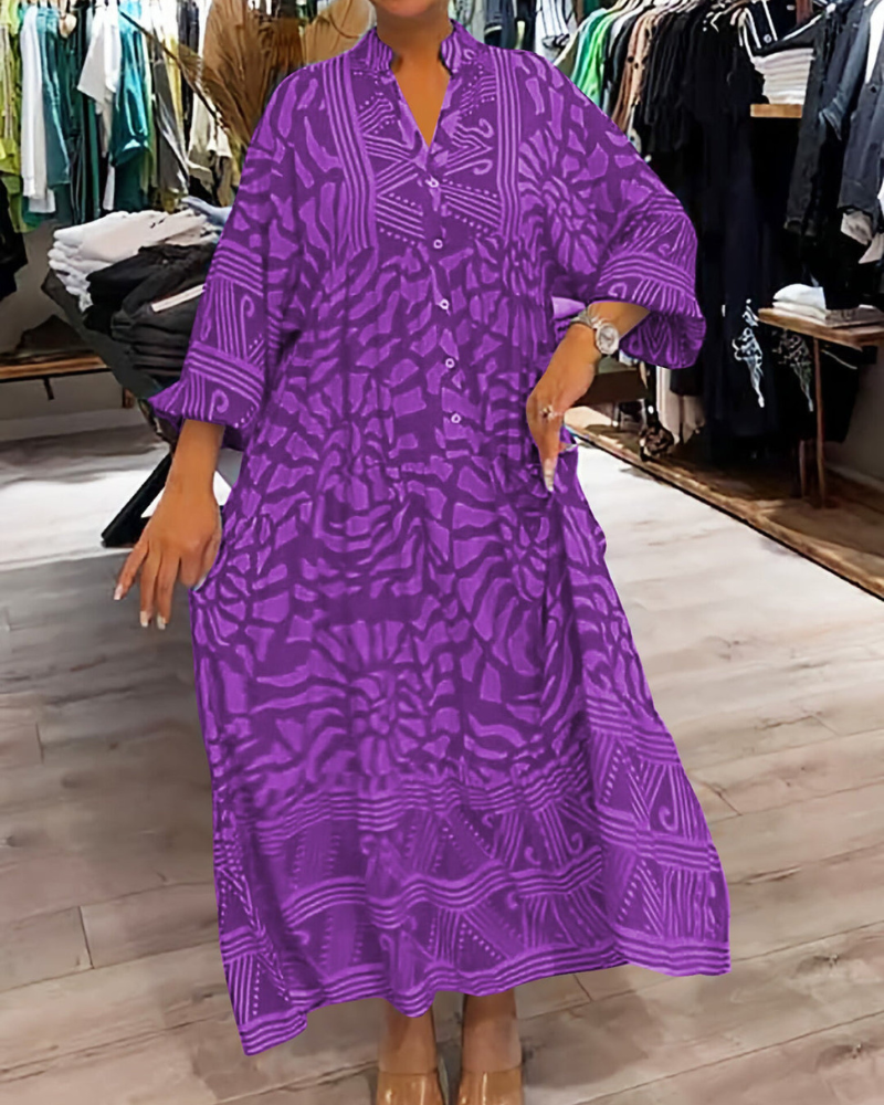 LENARA - Vestido Amplio Impreso