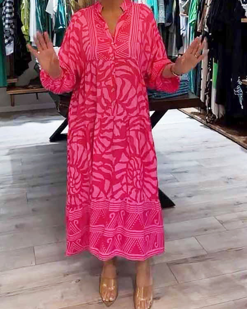 LENARA - Vestido Amplio Impreso