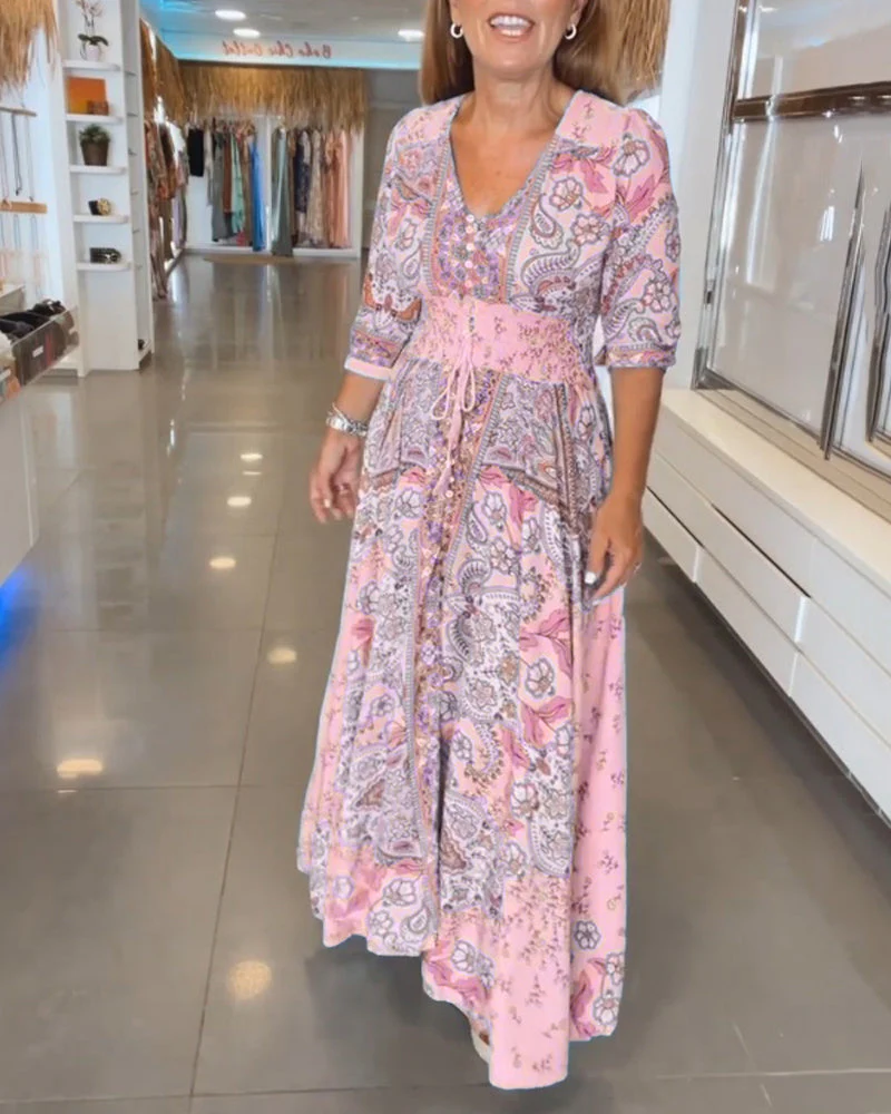 YVELA – VESTIDO DE VERANO CON ESCOTE EN V
