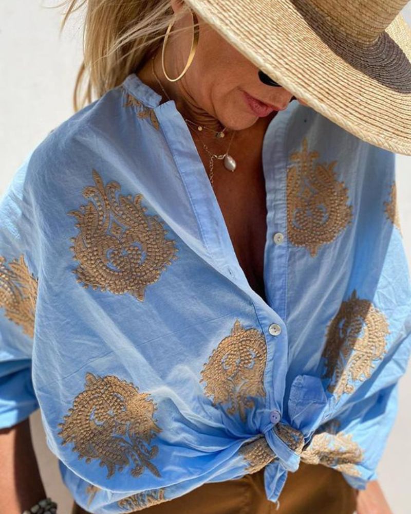 Lina – Blusa con elegantes bordados