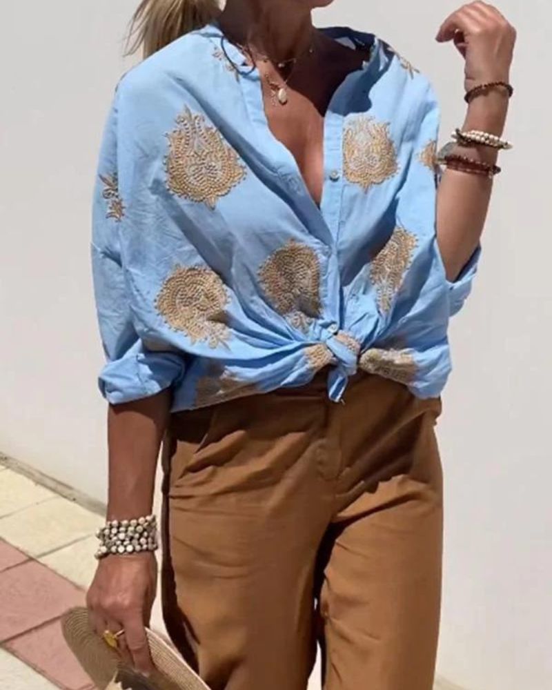 Lina – Blusa con elegantes bordados
