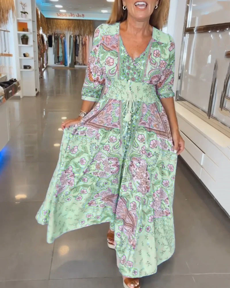 YVELA – VESTIDO DE VERANO CON ESCOTE EN V