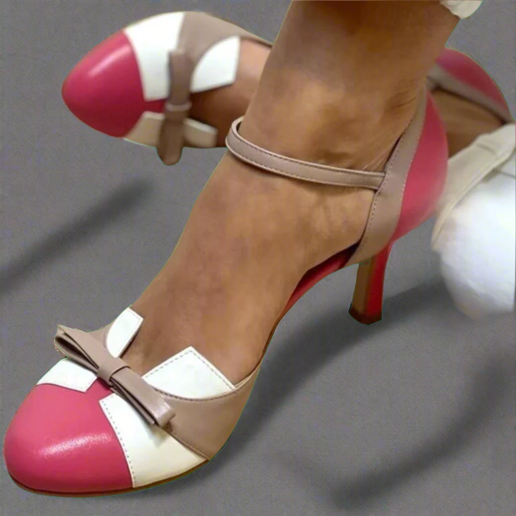 Bellarosa | Sandalias de colores con nudos y tiras, con punta redonda