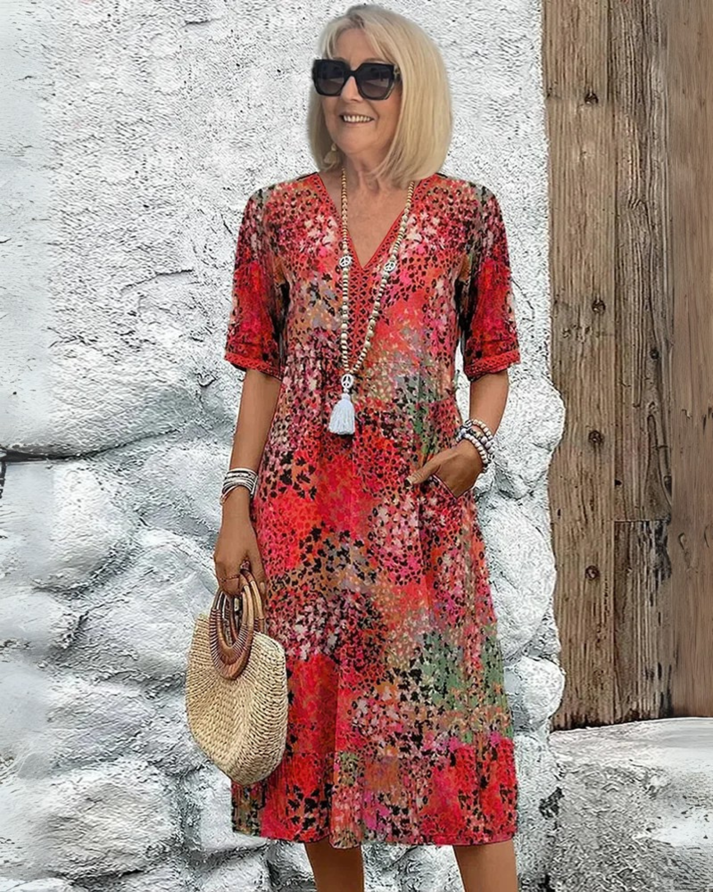 SKYE - VESTIDO MIDI VIBRANTE