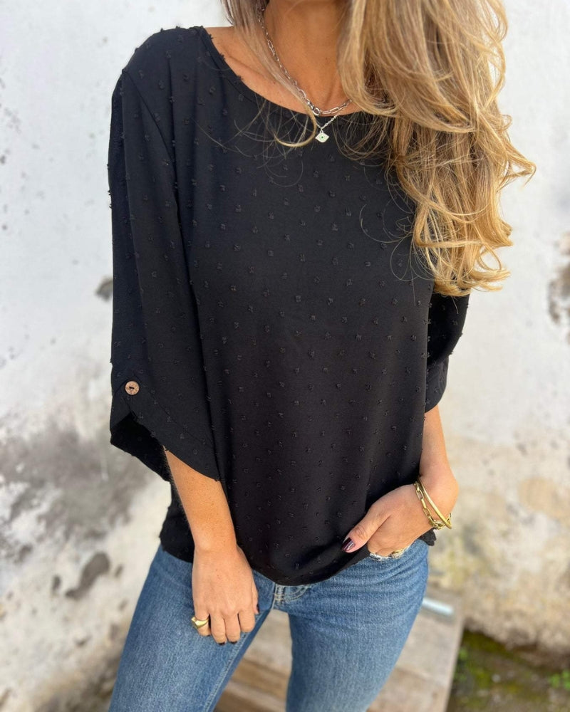 VARENA - BLUSA CHIC EN CHIFFON JACQUARD
