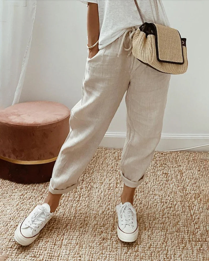 BALI - PANTALÓN ELEGANTE DE ALGODÓN