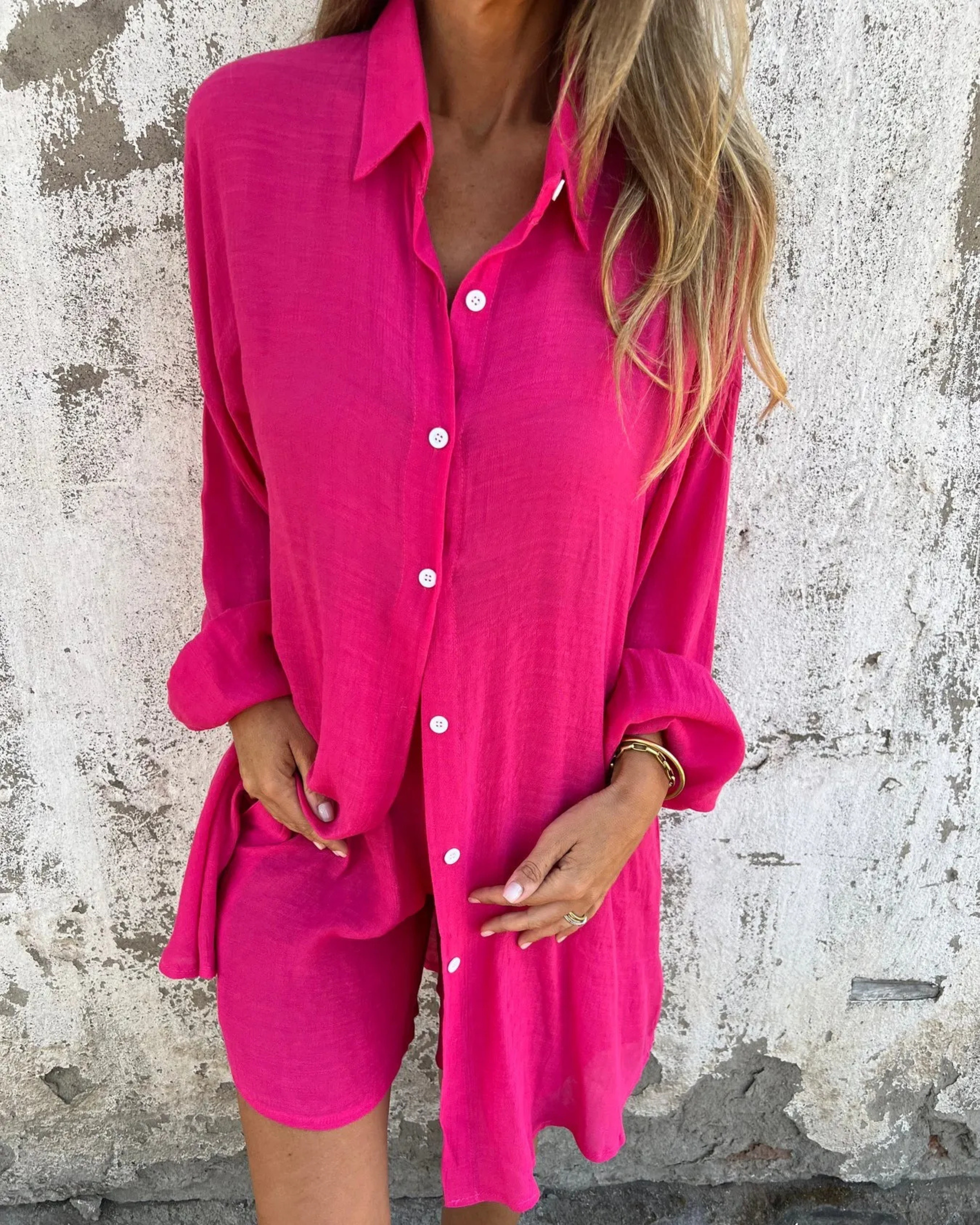 IZELA - CONJUNTO CAMISA Y SHORT DESENFADADO