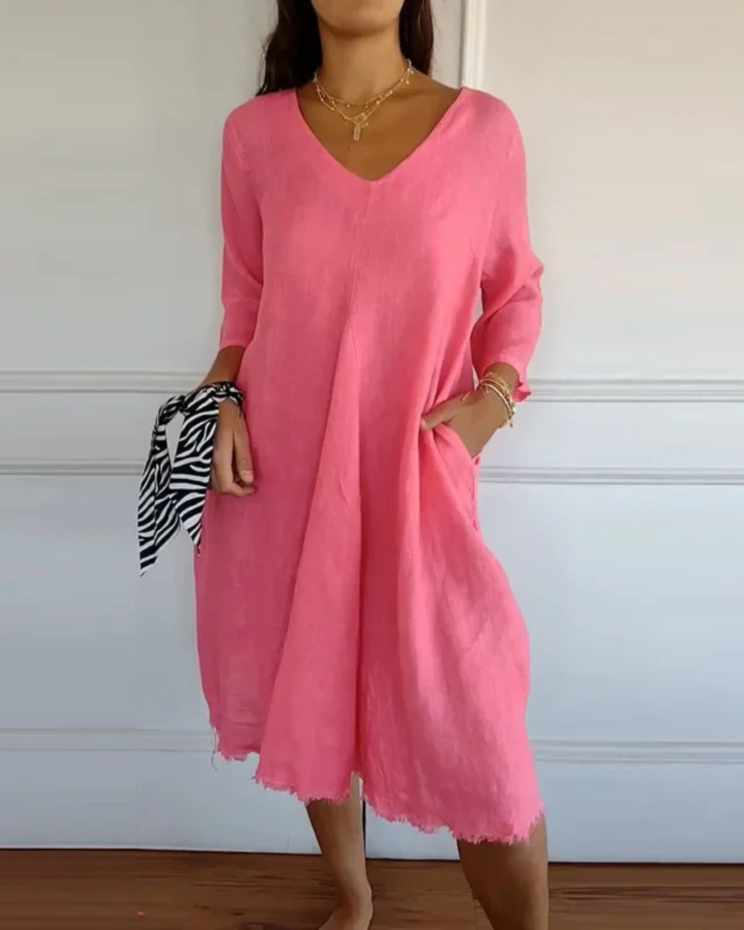 TERESA - VESTIDO COMODIDAD CON MANGAS 3/4