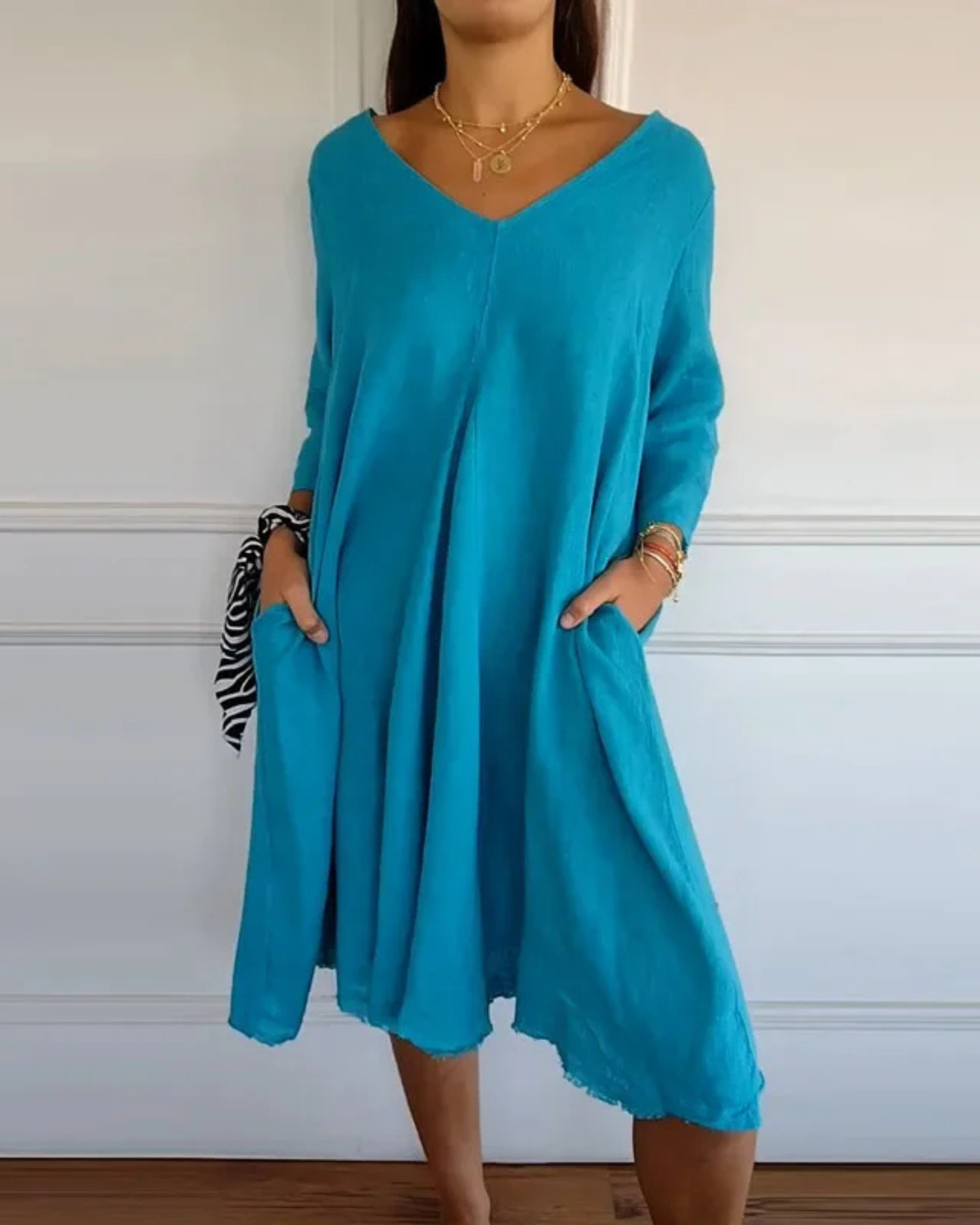 TERESA - VESTIDO COMODIDAD CON MANGAS 3/4