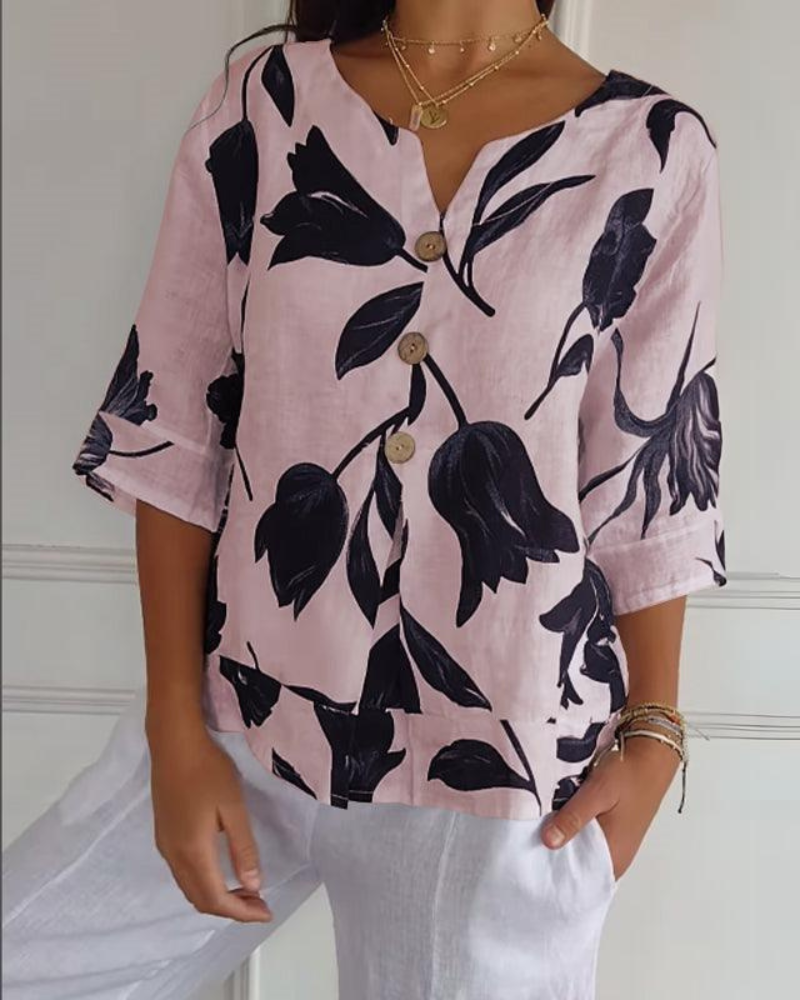 ELISA - Camisa Casual de Algodón