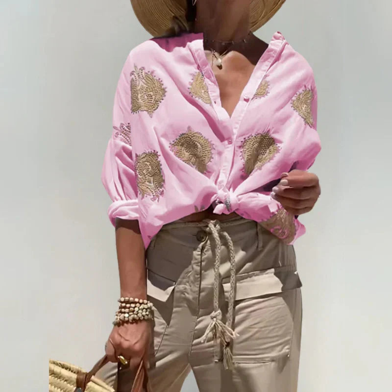 Lina – Blusa con elegantes bordados