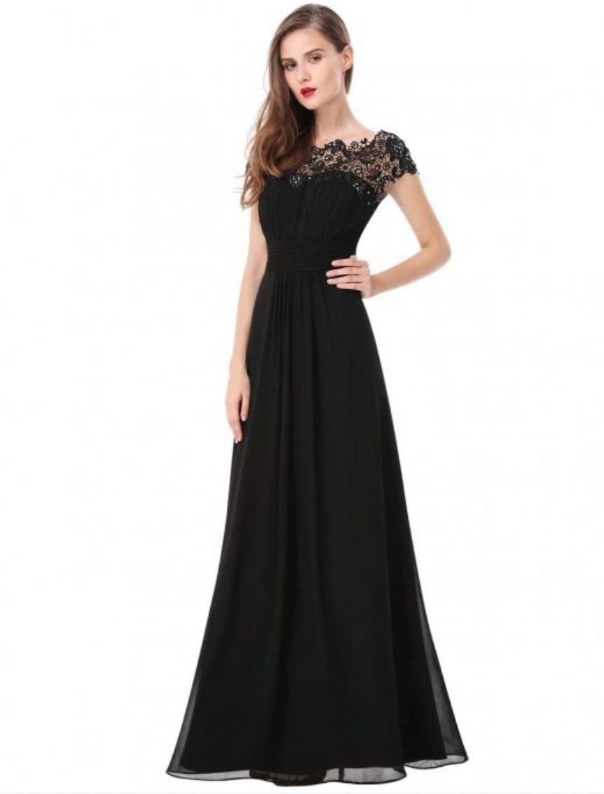 Shirley | Vestido de Dama de Honor con Escote Lacey