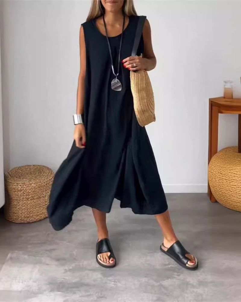 BLOME – VESTIDO BOHO SIN MANGAS MIDI