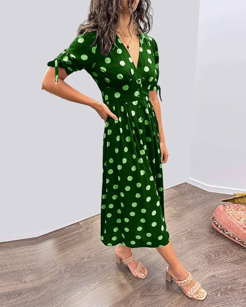 Monique™ | Vestido Elegante de Lunares
