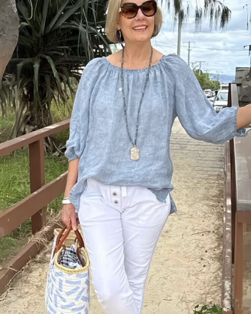 DANIA - CAMISA DE ALGODÓN Y LINO