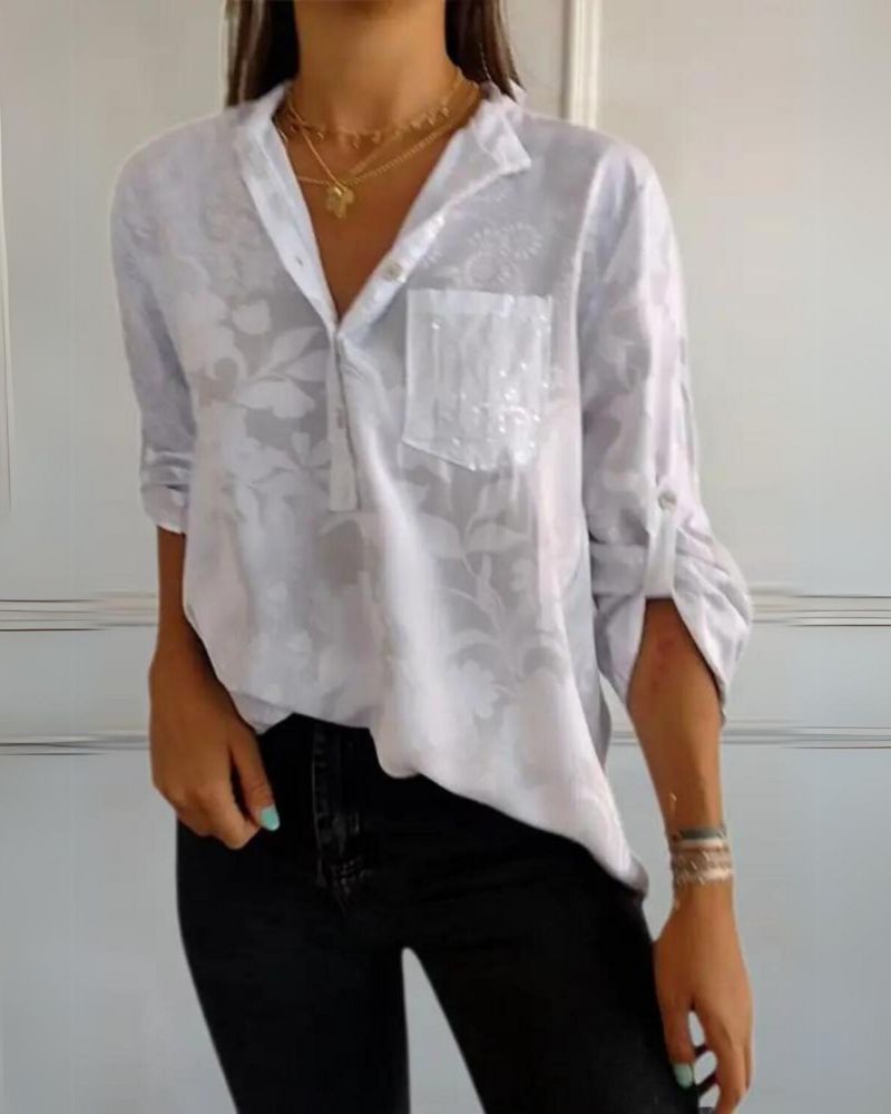 DARYA - TOP CON BOLSILLOS IMPRESO FLORAL
