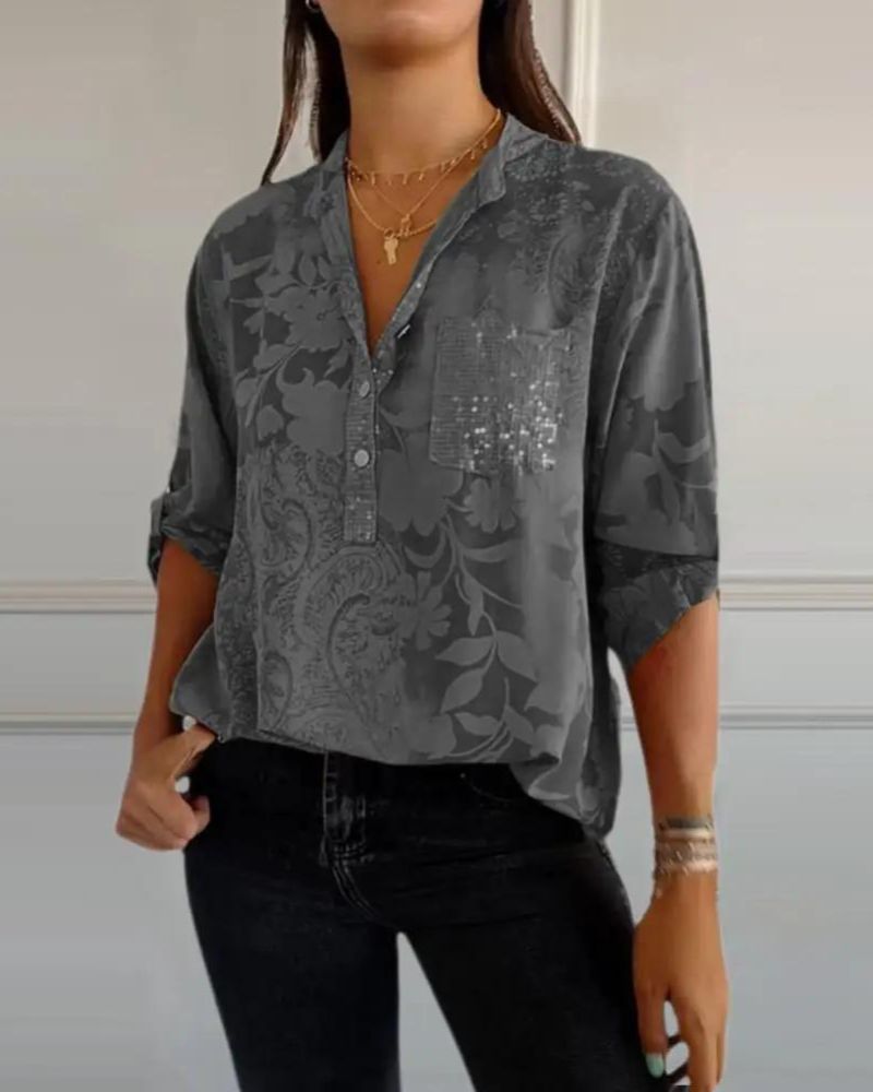 DARYA - TOP CON BOLSILLOS IMPRESO FLORAL