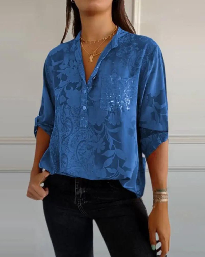 DARYA - TOP CON BOLSILLOS IMPRESO FLORAL