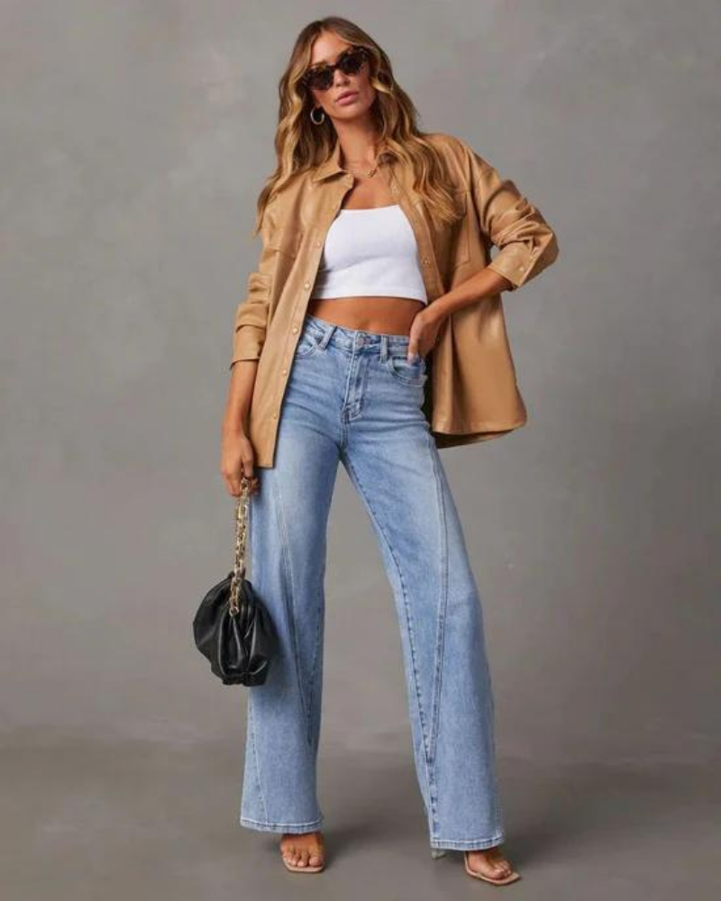 BANIA - JEANS DE PIERNA ANCHA