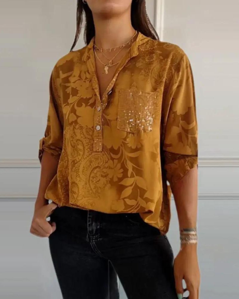 DARYA - TOP CON BOLSILLOS IMPRESO FLORAL