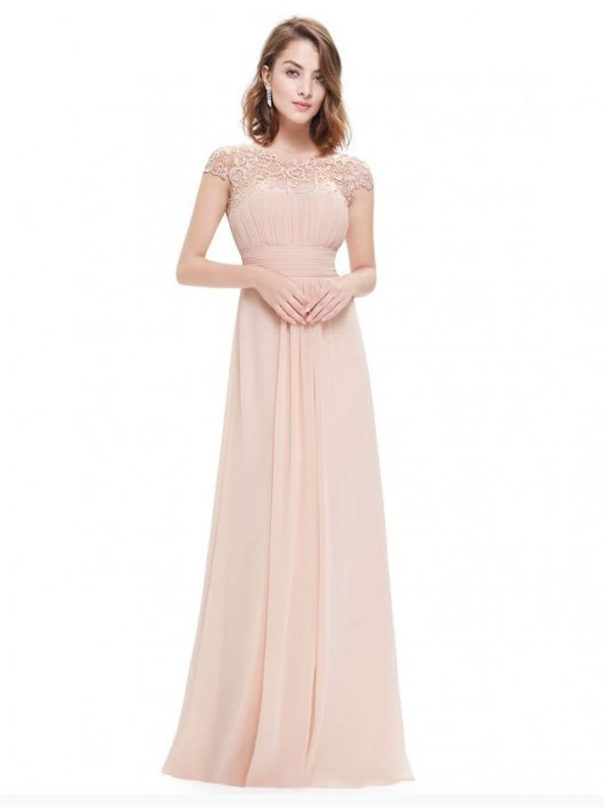 Shirley | Vestido de Dama de Honor con Escote Lacey