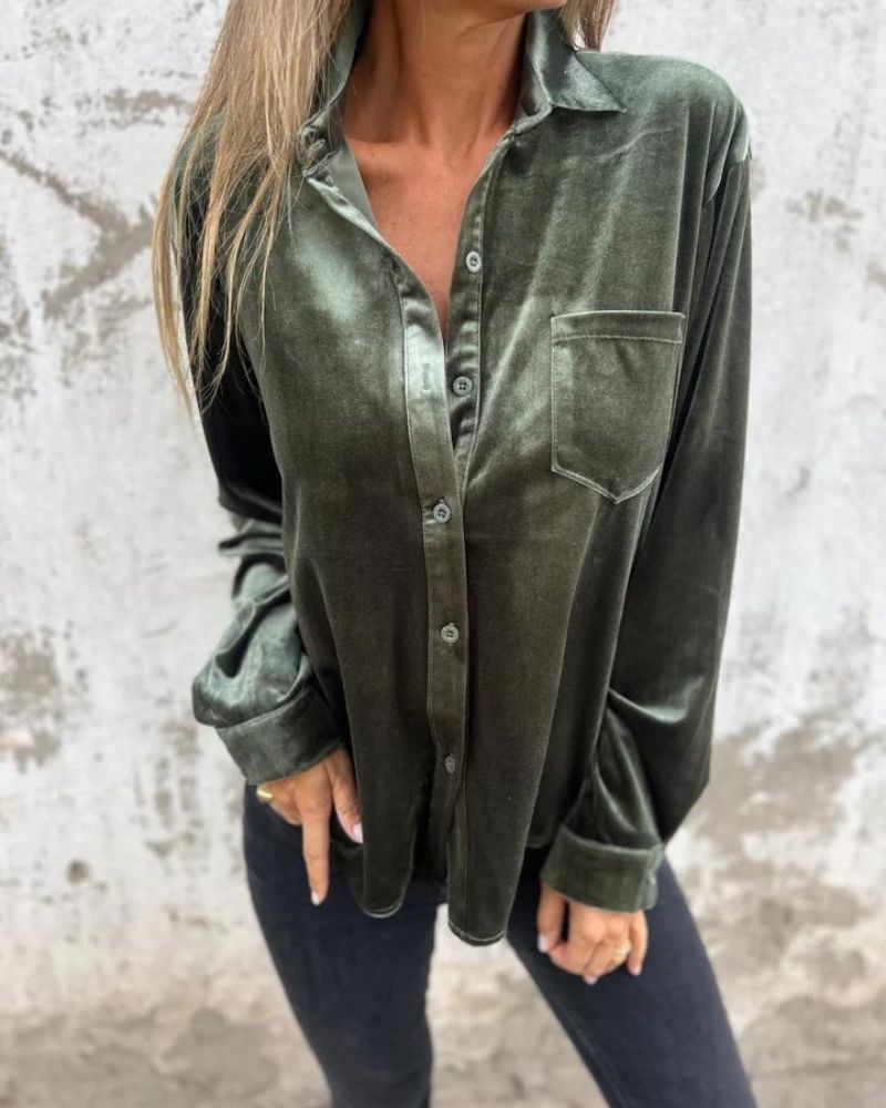 CATHERINE - BLUSA ELEGANTE DE VELUR